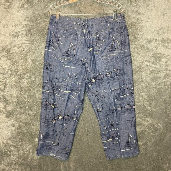 Liz Claiborne Women Retro Classic Michaela Mid Rise Pedal Pusher Crop Jean 12 - Picture 2 of 12